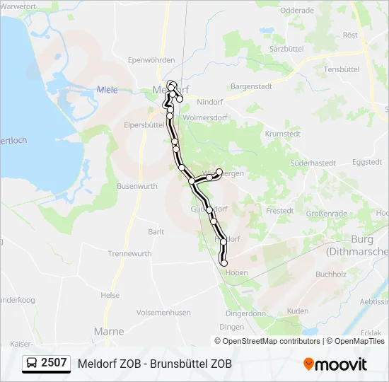 2507 Bus Line Map