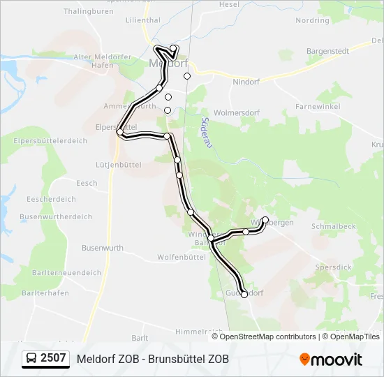 2507 Bus Line Map
