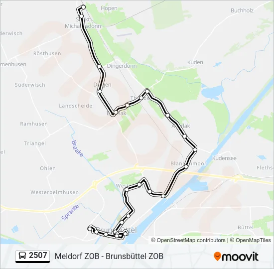 2507 Bus Line Map