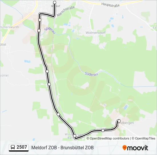 2507 Bus Line Map