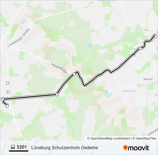 Buslinie 5201 Karte