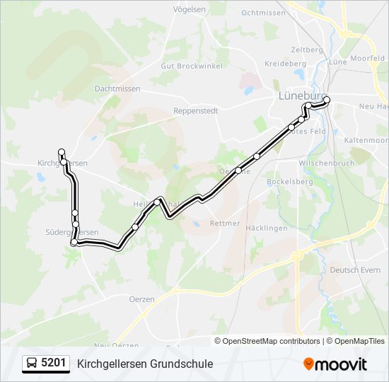 5201 bus Line Map