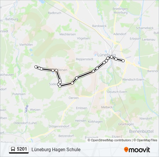 5201 bus Line Map