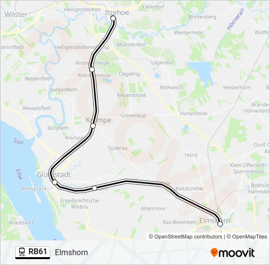 RB61 Train Line Map