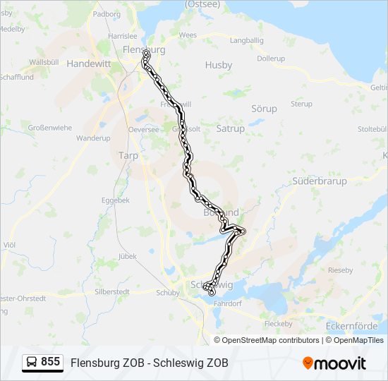 855 bus Line Map