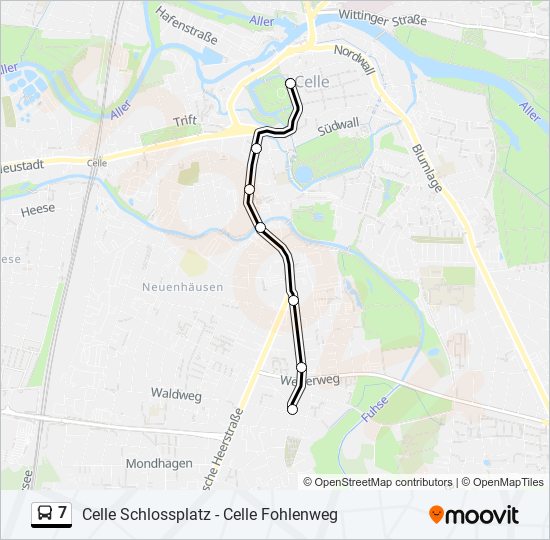 7 bus Line Map