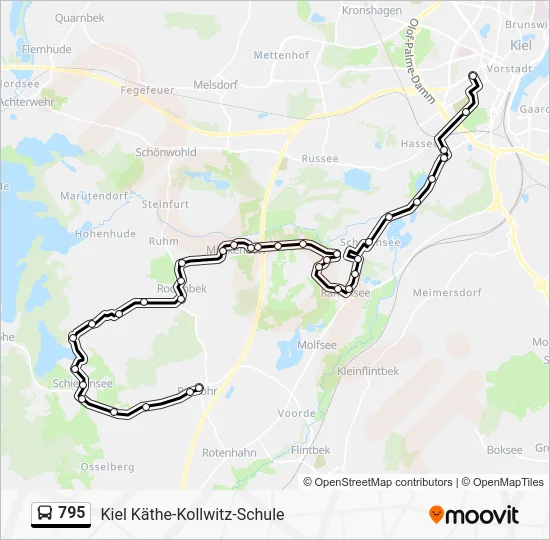 Автобус 795: карта маршрута