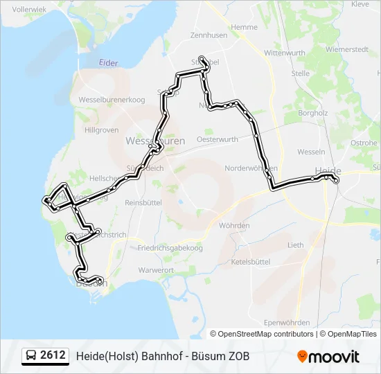 2612 Bus Line Map