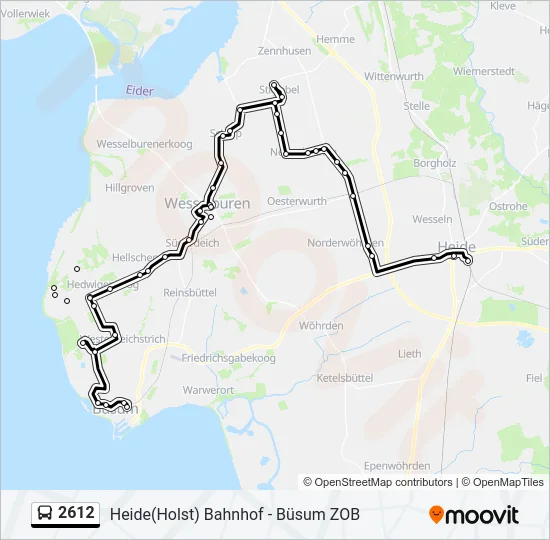 2612 Bus Line Map