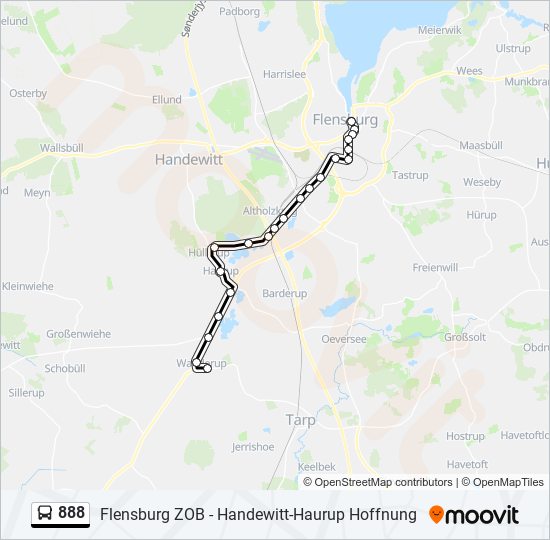 888 bus Line Map