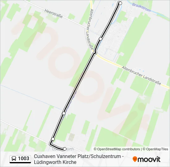 Автобус 1003: карта маршрута