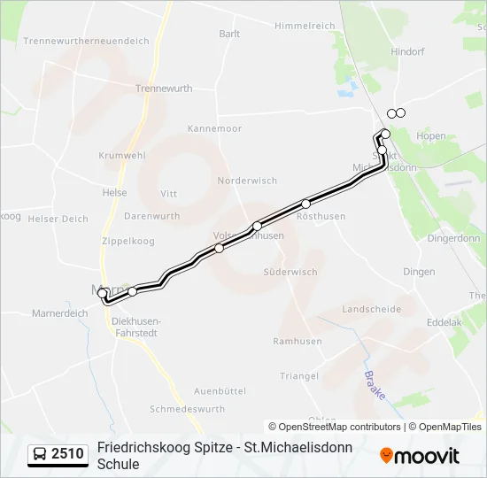2510 Bus Line Map