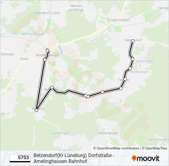 5753 bus Line Map