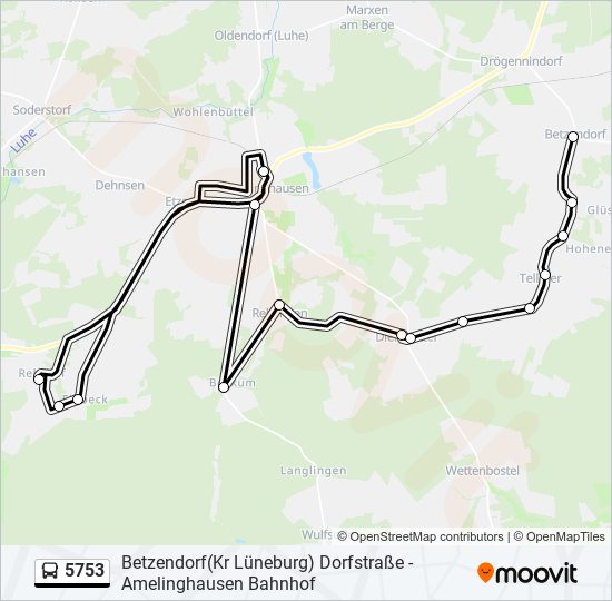 5753 bus Line Map