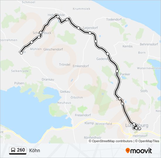 260 Route: Schedules, Stops & Maps - Köhn (Updated)