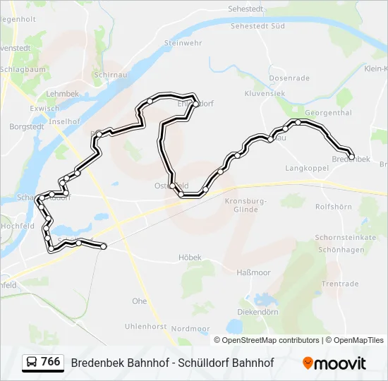 766 Bus Line Map