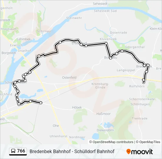 766 Bus Line Map