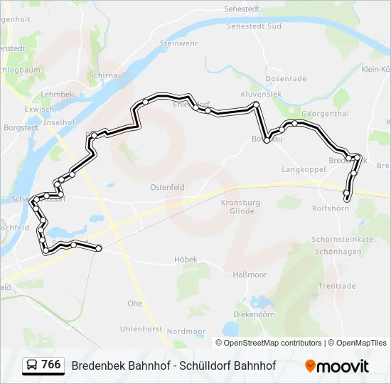 766 Bus Line Map