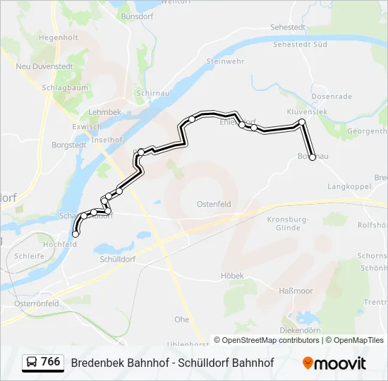 766 Bus Line Map
