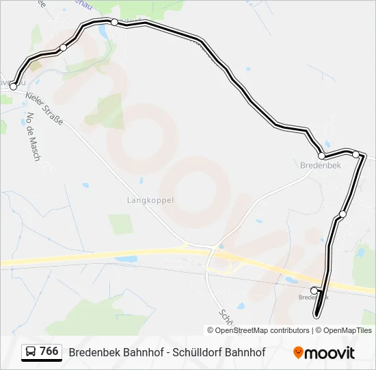 Автобус 766: карта маршрута