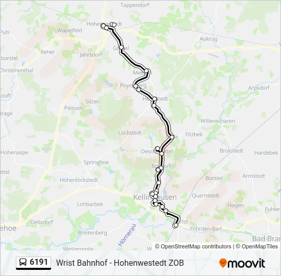 6191 Bus Line Map