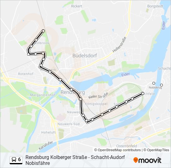 6 bus Line Map