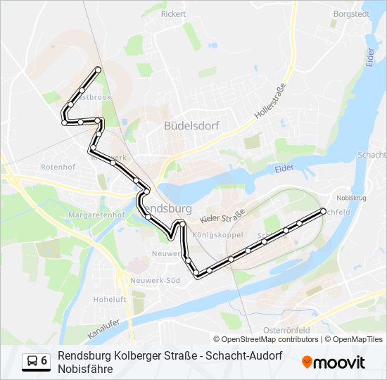 6 bus Line Map