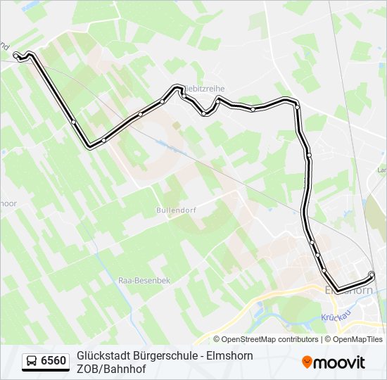 6560 bus Line Map