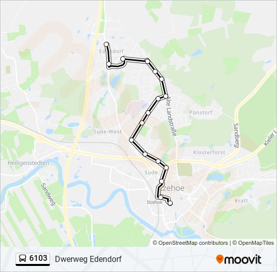 6103 bus Line Map