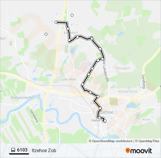 6103 bus Line Map