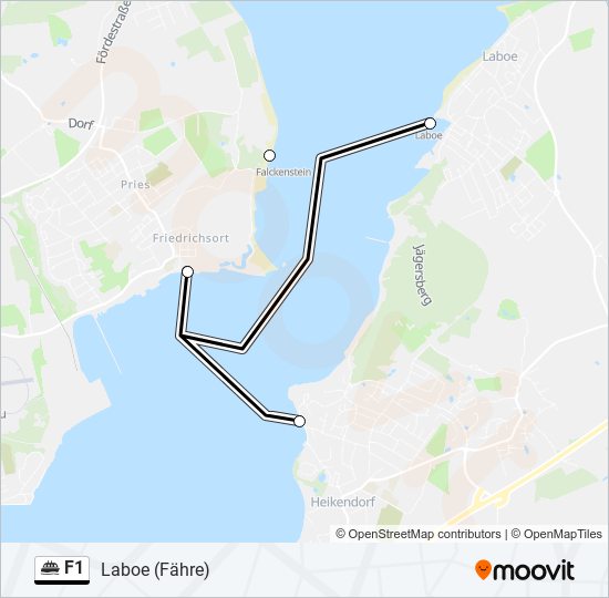 Fährelinie F1 Karte