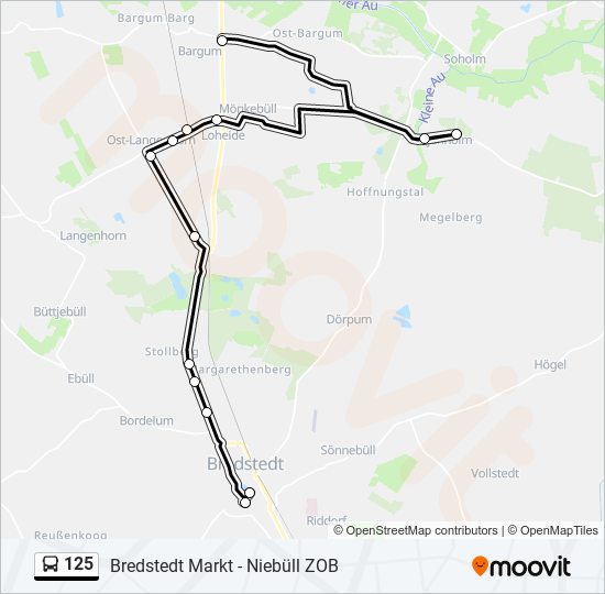 Buslinie 125 Karte