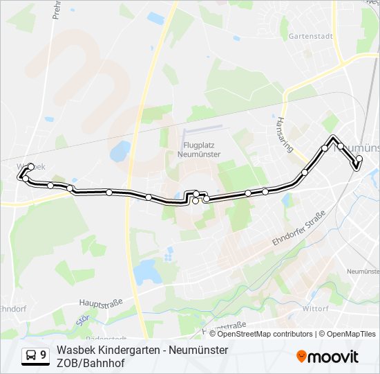 9 bus Line Map