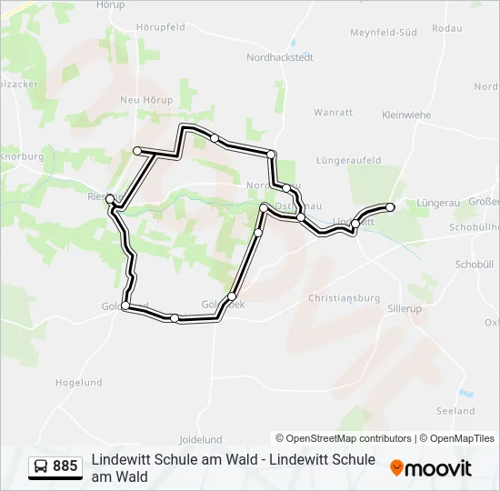 885 Bus Line Map
