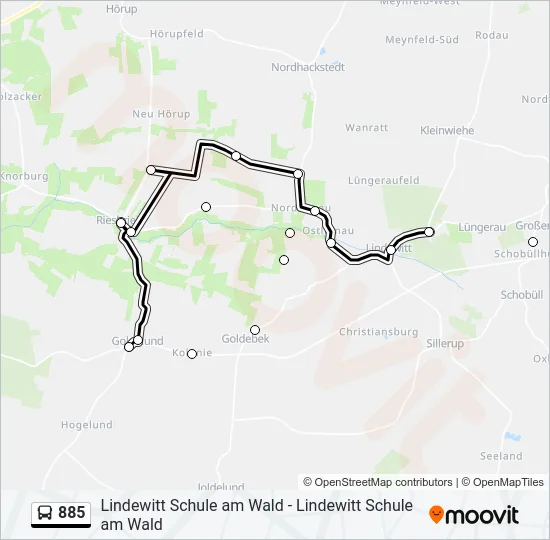885 Bus Line Map