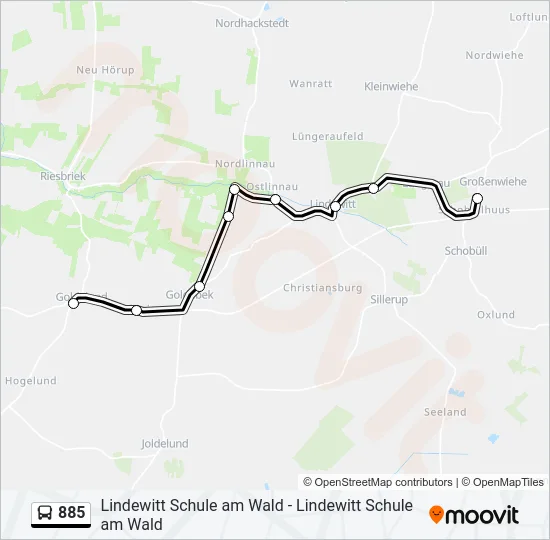 885 Bus Line Map