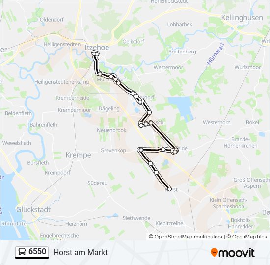 6550 bus Line Map