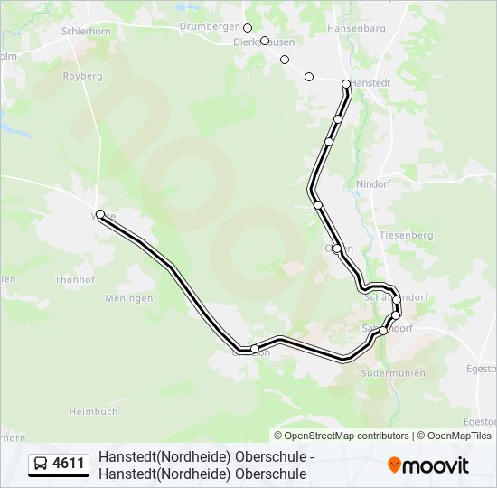 4611 bus Line Map