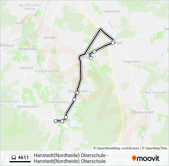 Автобус 4611: карта маршрута