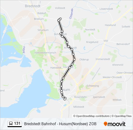 Buslinie 131 Karte
