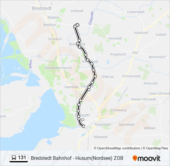 131 bus Line Map