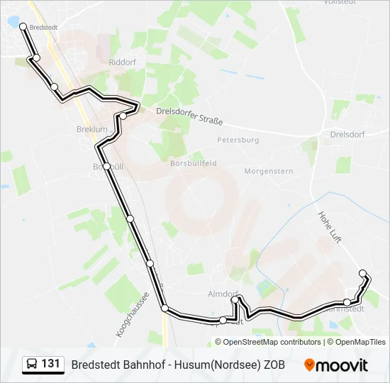 131 Bus Line Map