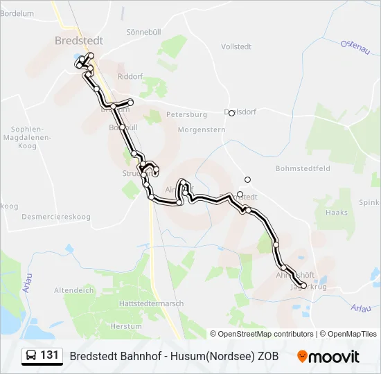 131 Bus Line Map