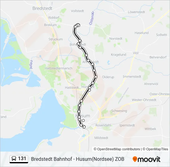 131 Bus Line Map