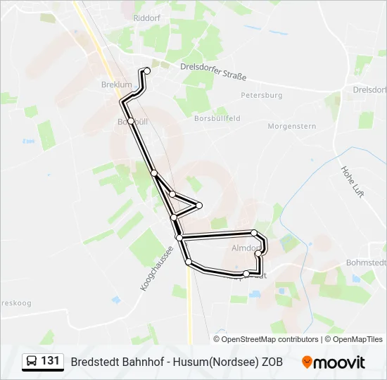 131 Bus Line Map