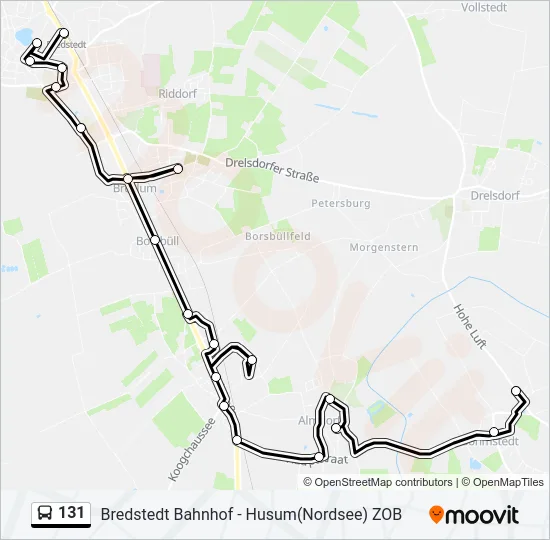 131 Bus Line Map