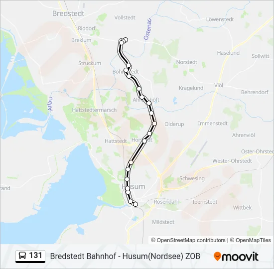 131 Bus Line Map