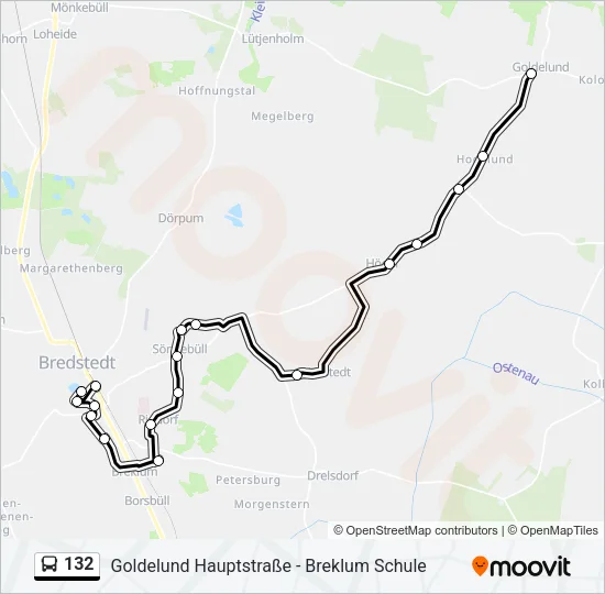 132 Bus Line Map