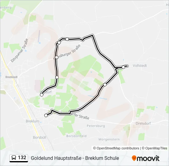 132 Bus Line Map