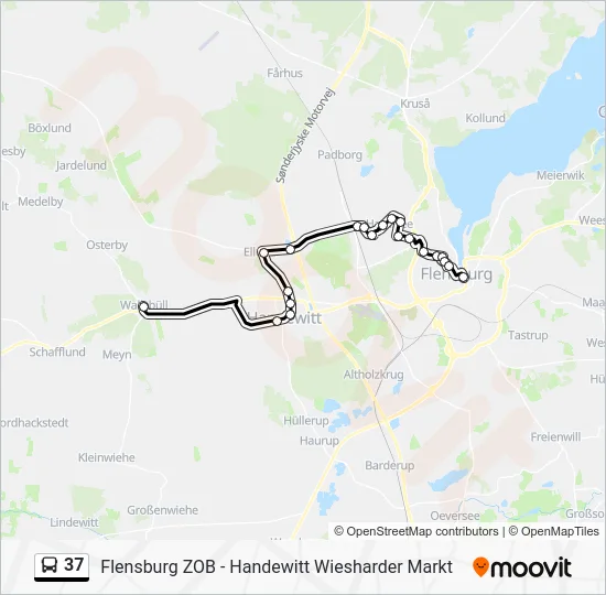 Автобус 37: карта маршрута